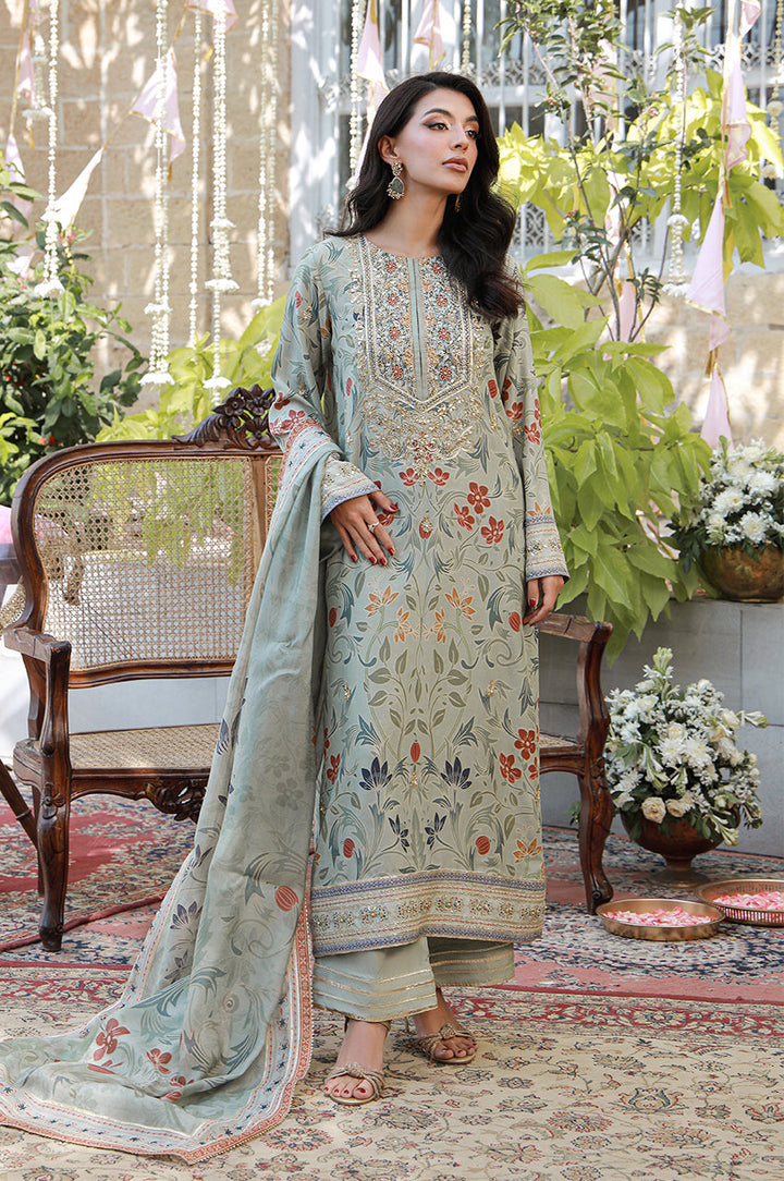 Erina From Nizka By Nida Rehan RTW Hand work Khaddi Silk 2 Piece Suit Ivera - Festive Collection