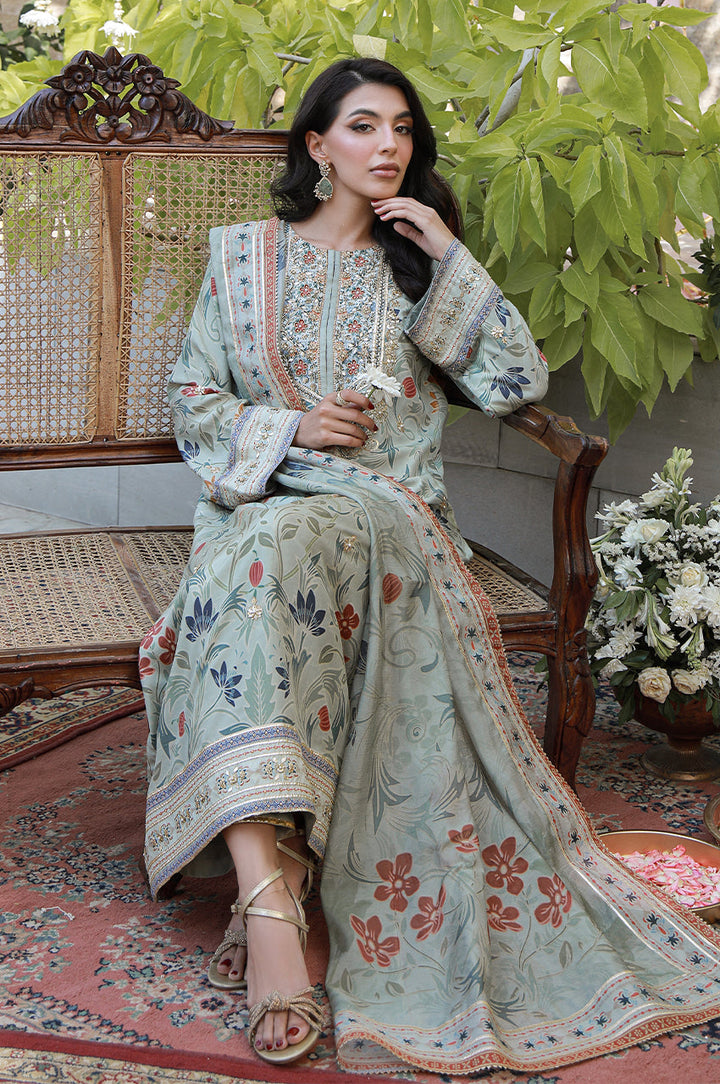 Erina From Nizka By Nida Rehan RTW Hand work Khaddi Silk 2 Piece Suit Ivera - Festive Collection