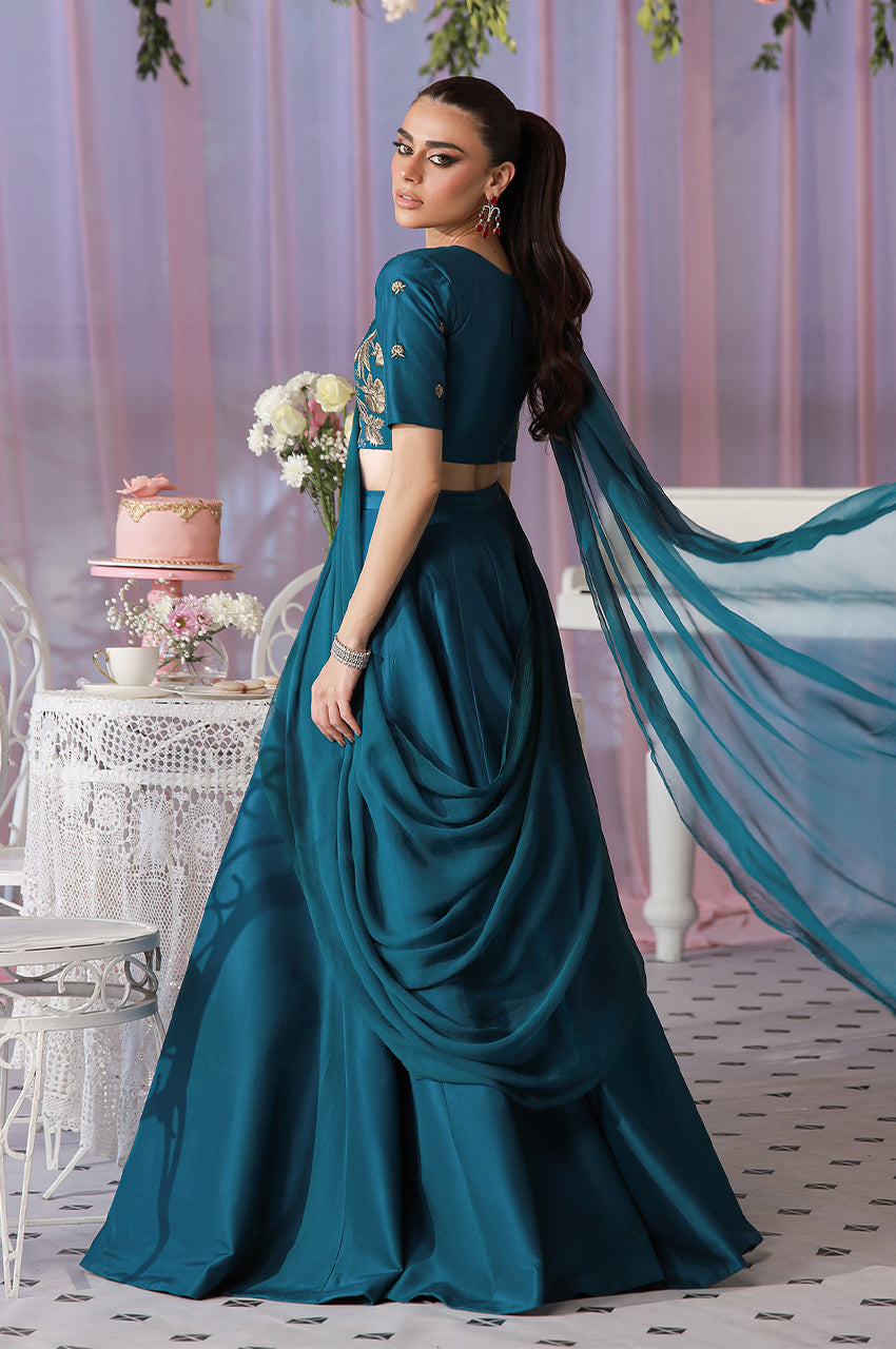 Sera From Nizka By Nida Rehan RTW Embroidered Organza 3 Piece Suit Maera - Festive Collection