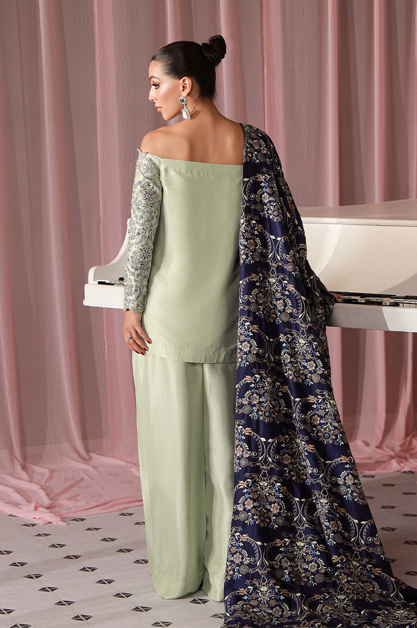 Sera From Nizka By Nida Rehan RTW Embroidered Khaddi Net 3 Piece Suit Sorel - Festive Collection