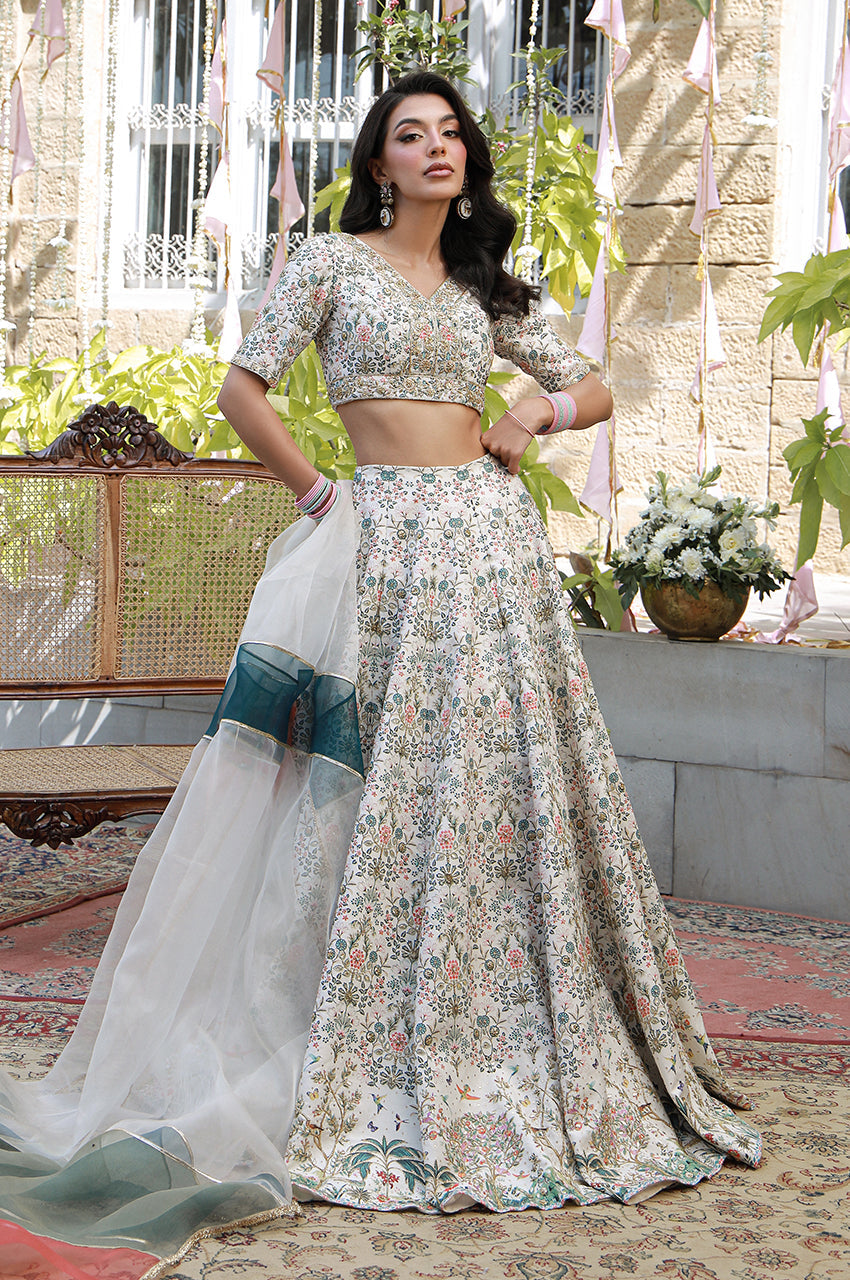 Erina From Nizka By Nida Rehan RTW Hand work Pure Raw Silk 3 Piece Suit Arlena - Festive Collection