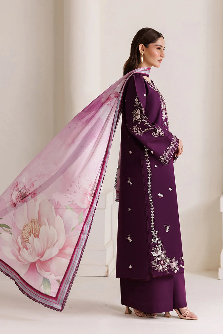 Mistfall by Panache Apparel RTW Embroidered Cotton 3 Piece Suit roselle Eid Collection