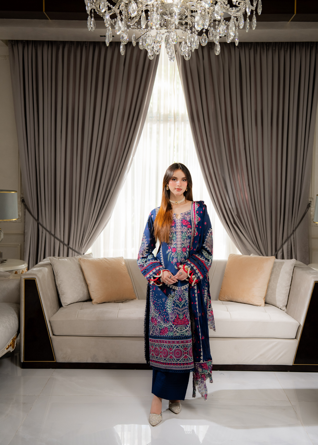 Aria By Meerak RTW Embroidered Lawn 3 Piece Suit Niva Festive Collection
