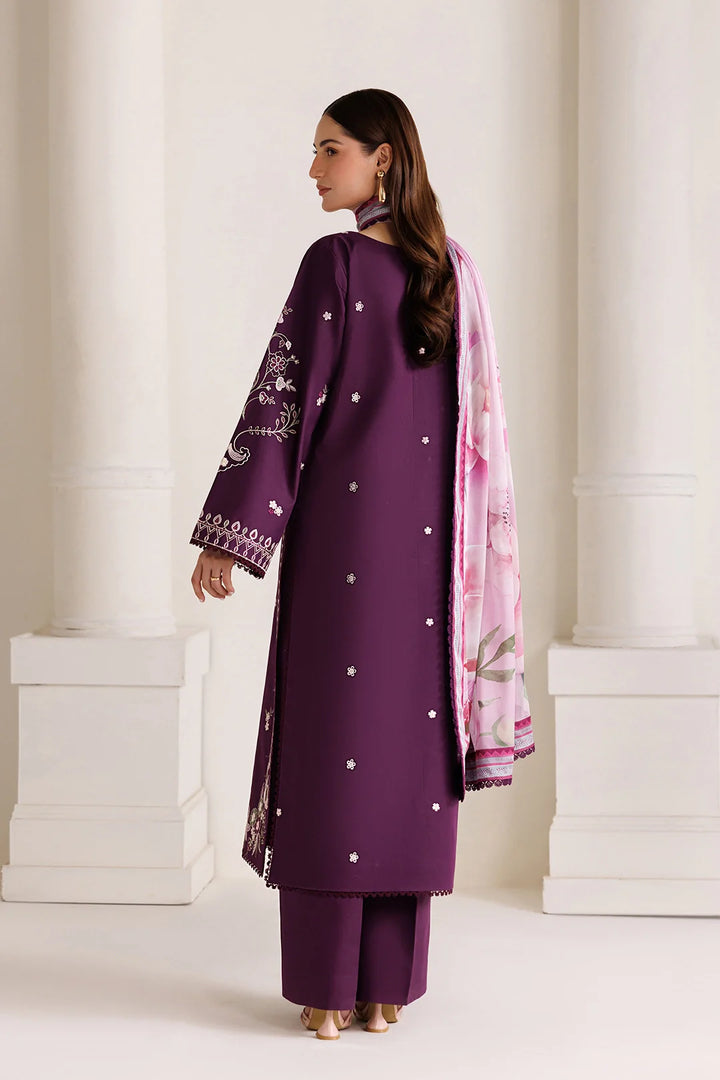 Mistfall by Panache Apparel RTW Embroidered Cotton 3 Piece Suit roselle Eid Collection