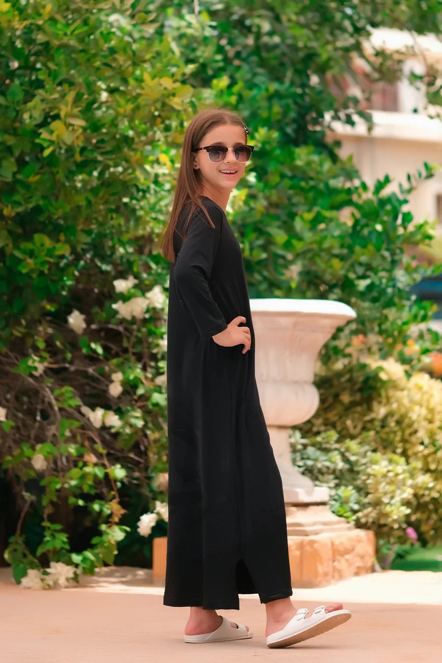 Dhaga Women Western Solids T- Shirt jersy Dress Black DHLT08 - Summer Collection