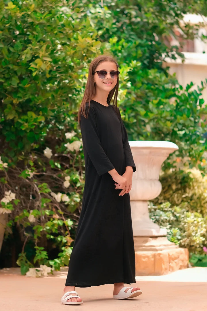 Dhaga Women Western Solids T- Shirt jersy Dress Black DHLT08 - Summer Collection