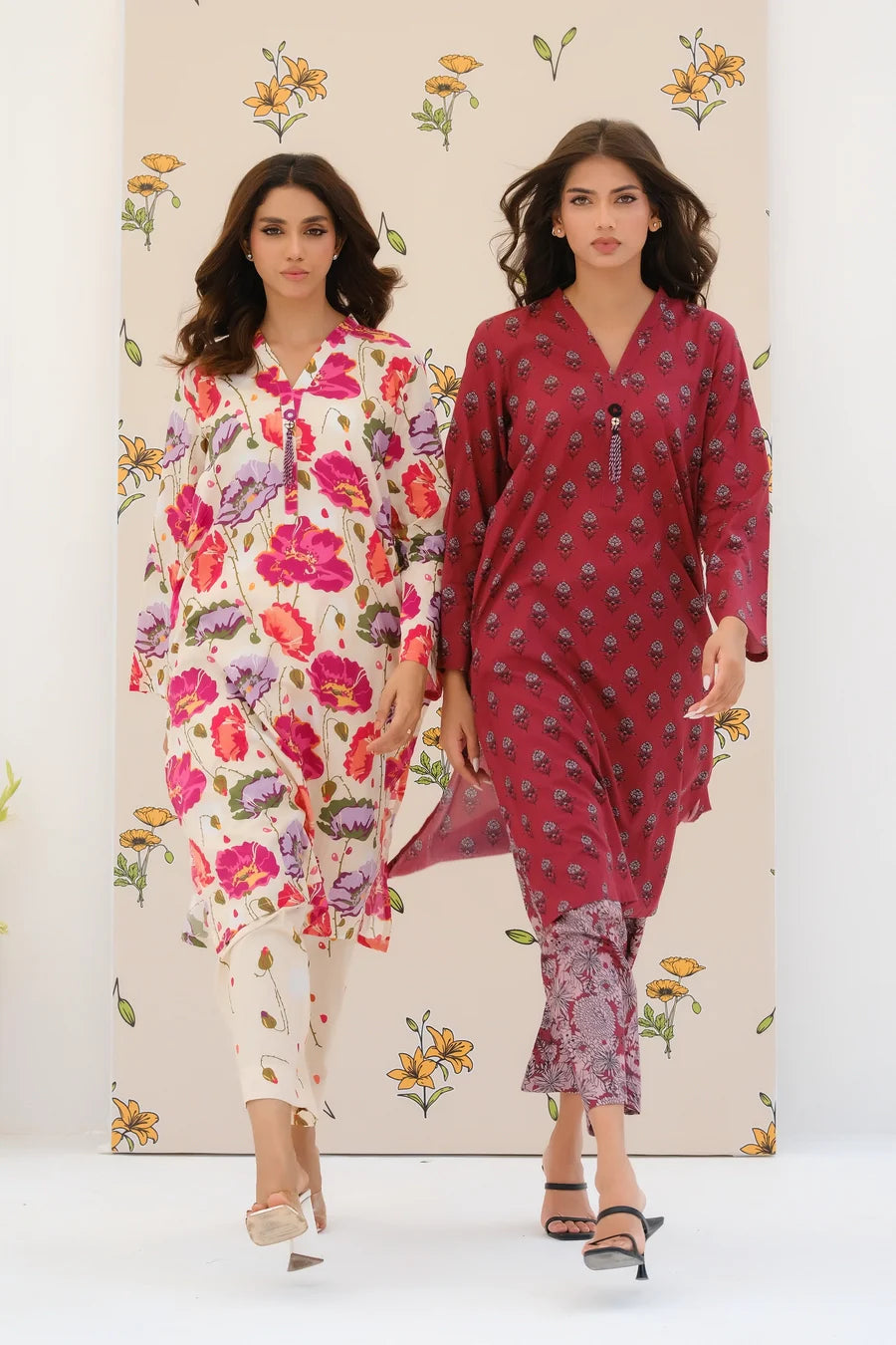 Dhaga Women Pret Printed 2 Piece Lawn Matching Separate FW24DSP0028 - Summer Collection