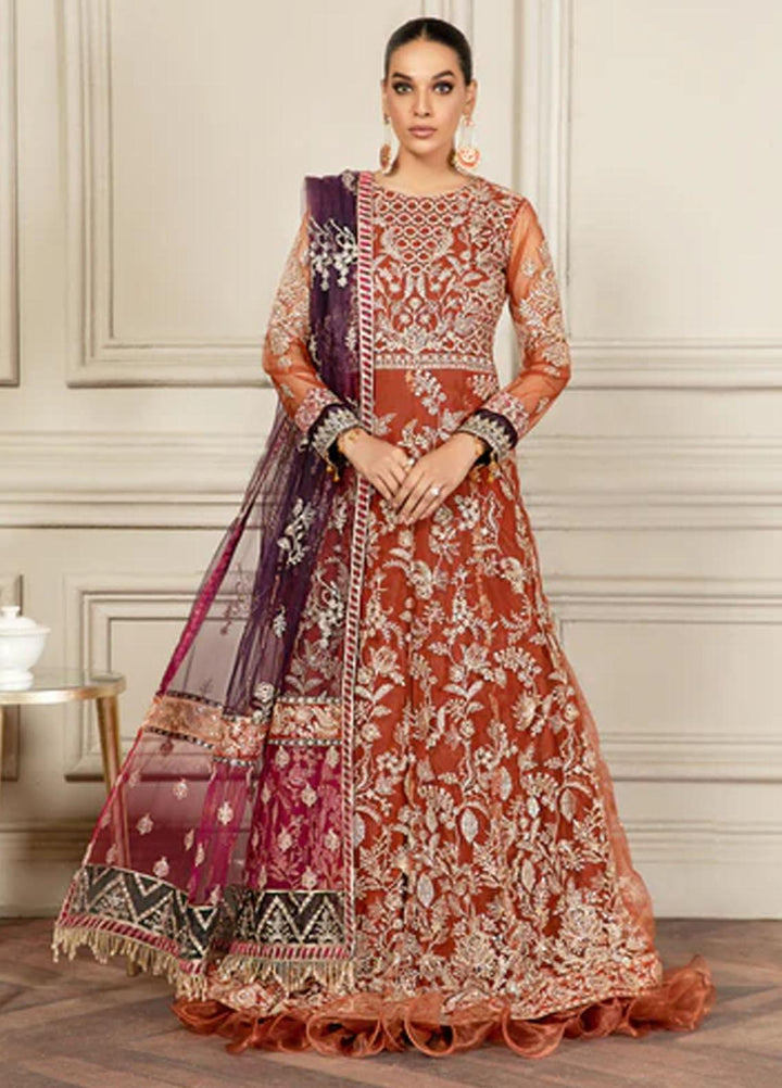 Mehroze By Zarif Embroidered  Suits Unstitched 3 Piece ZMF 02 AMBER - Luxury Collection