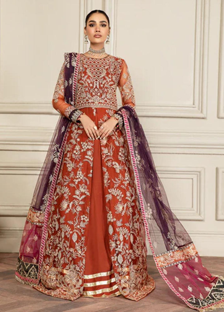 Mehroze By Zarif Embroidered  Suits Unstitched 3 Piece ZMF 02 AMBER - Luxury Collection