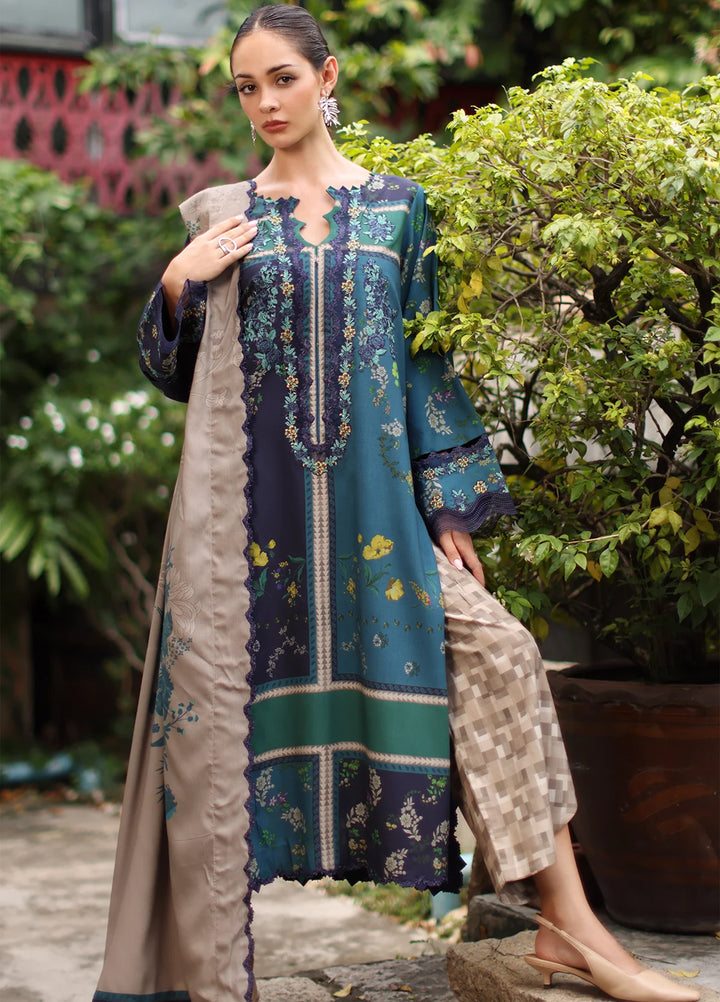 Combination by Charizma Unstitched Embroidered Linen 3 Piece Suit CHRUCL CCW7-18 - Casual Collection