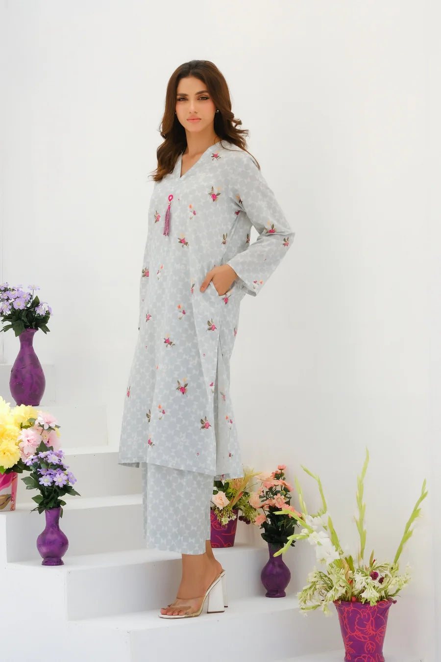 Dhaga Women Pret Printed 2 Piece Lawn Matching Separate FW24DSP0029 - Summer Collection