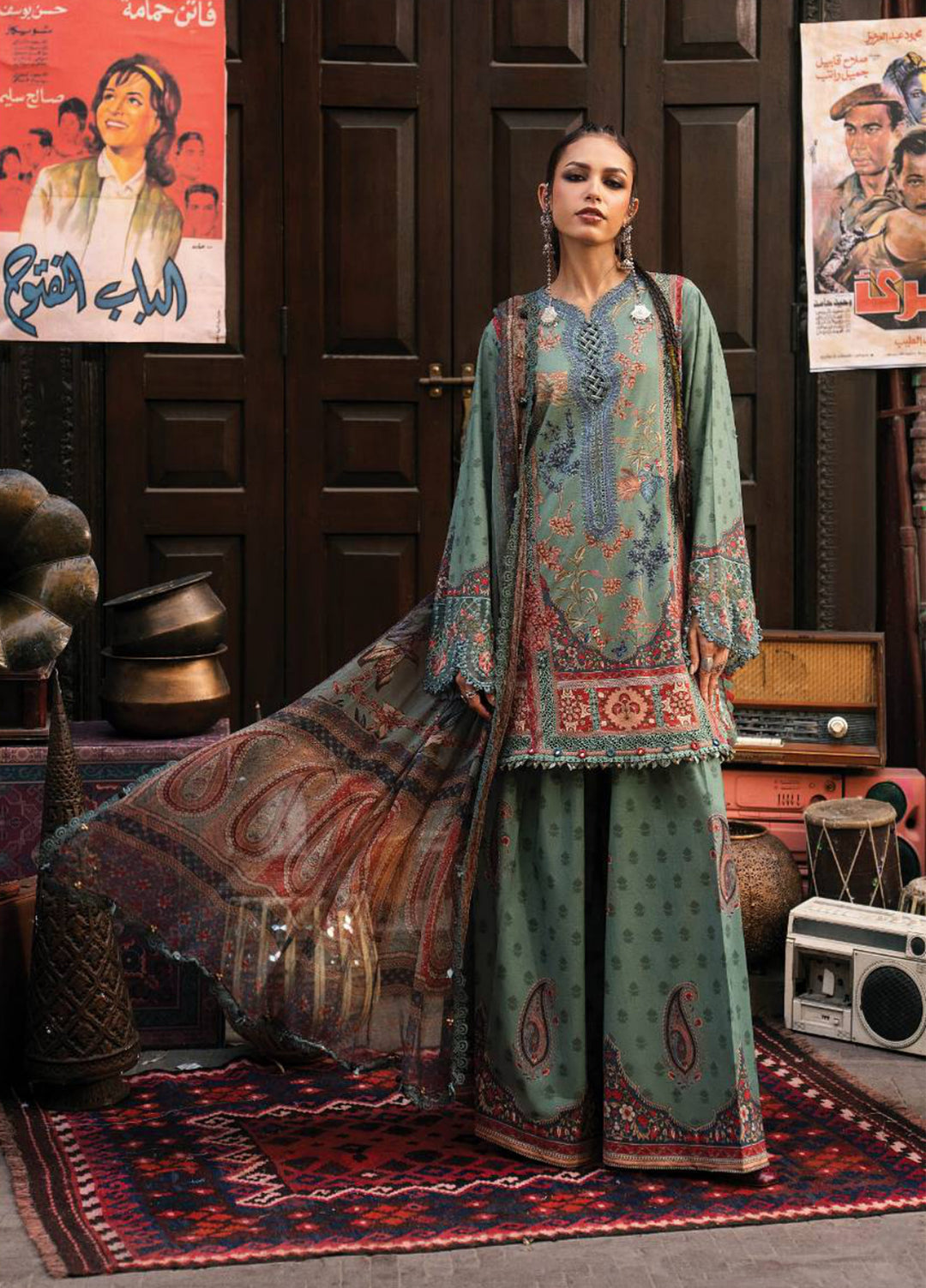 M Prints by Maria B Unstitched Printed Cambric 3 Piece Suit MB26UPC 2A - Casual Collection