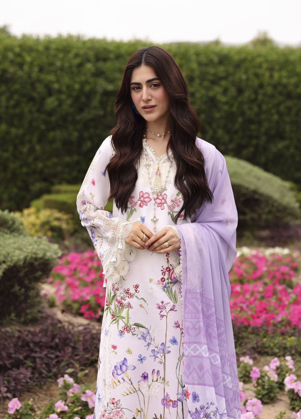 Sardinia Unstitched Embroidered Lawn 3 Piece Suit SRD26ULE Lavender Clouds 1701 - Eid Collection