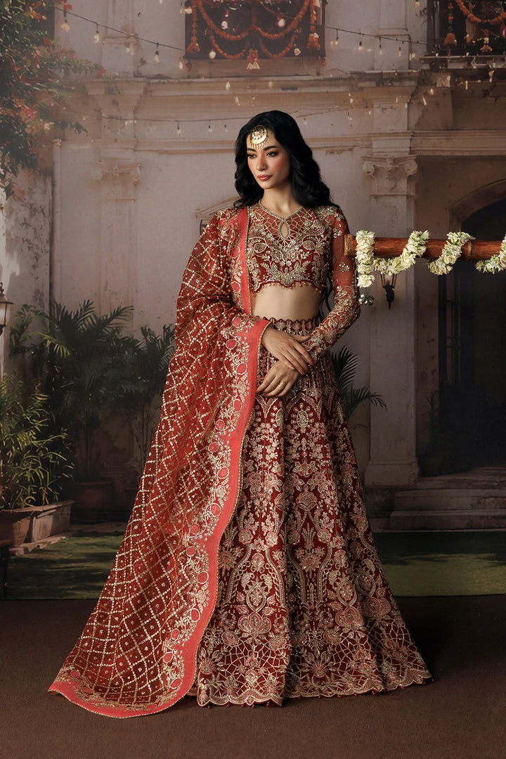Shehnai by Afrozeh Unstitched Hand work Organza 3 Piece Suit AF26USW Rukhsan AFR-0157 - Wedding Collection