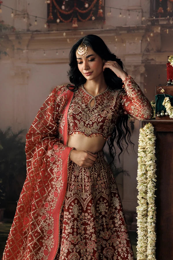 Shehnai by Afrozeh Unstitched Hand work Organza 3 Piece Suit AF26USW Rukhsan AFR-0157 - Wedding Collection