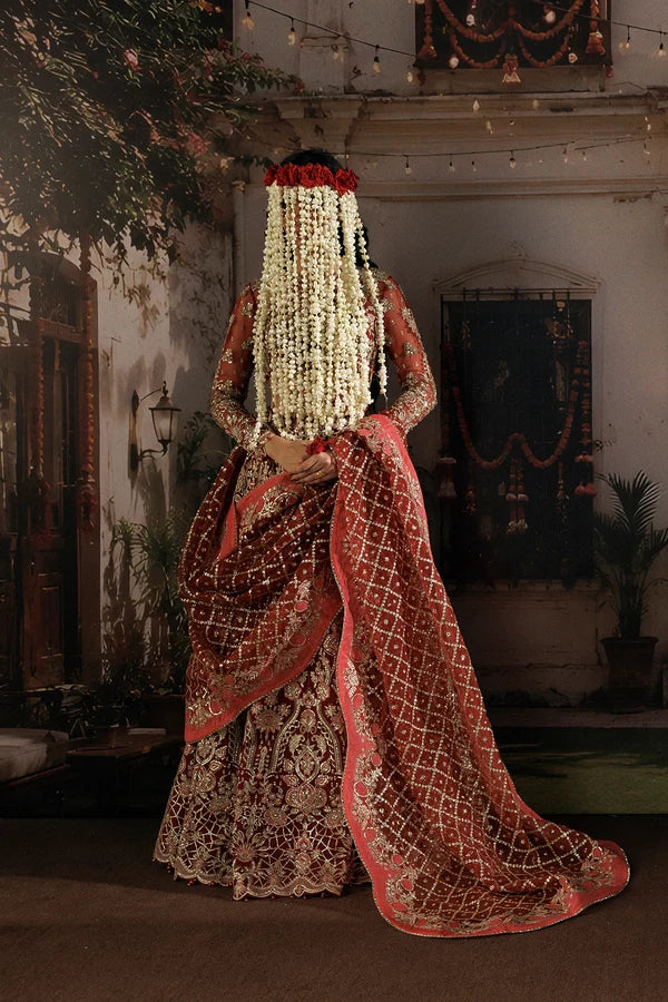Shehnai by Afrozeh Unstitched Hand work Organza 3 Piece Suit AF26USW Rukhsan AFR-0157 - Wedding Collection