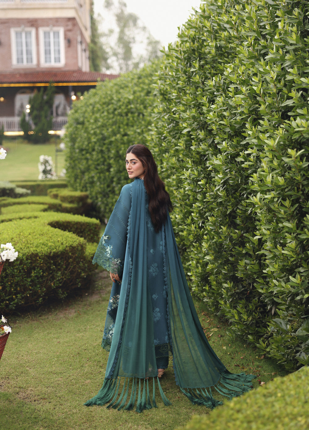 Sardinia Unstitched Embroidered Lawn 3 Piece Suit SRD26ULE Hillside Teal Design# 1708 - Eid Collection