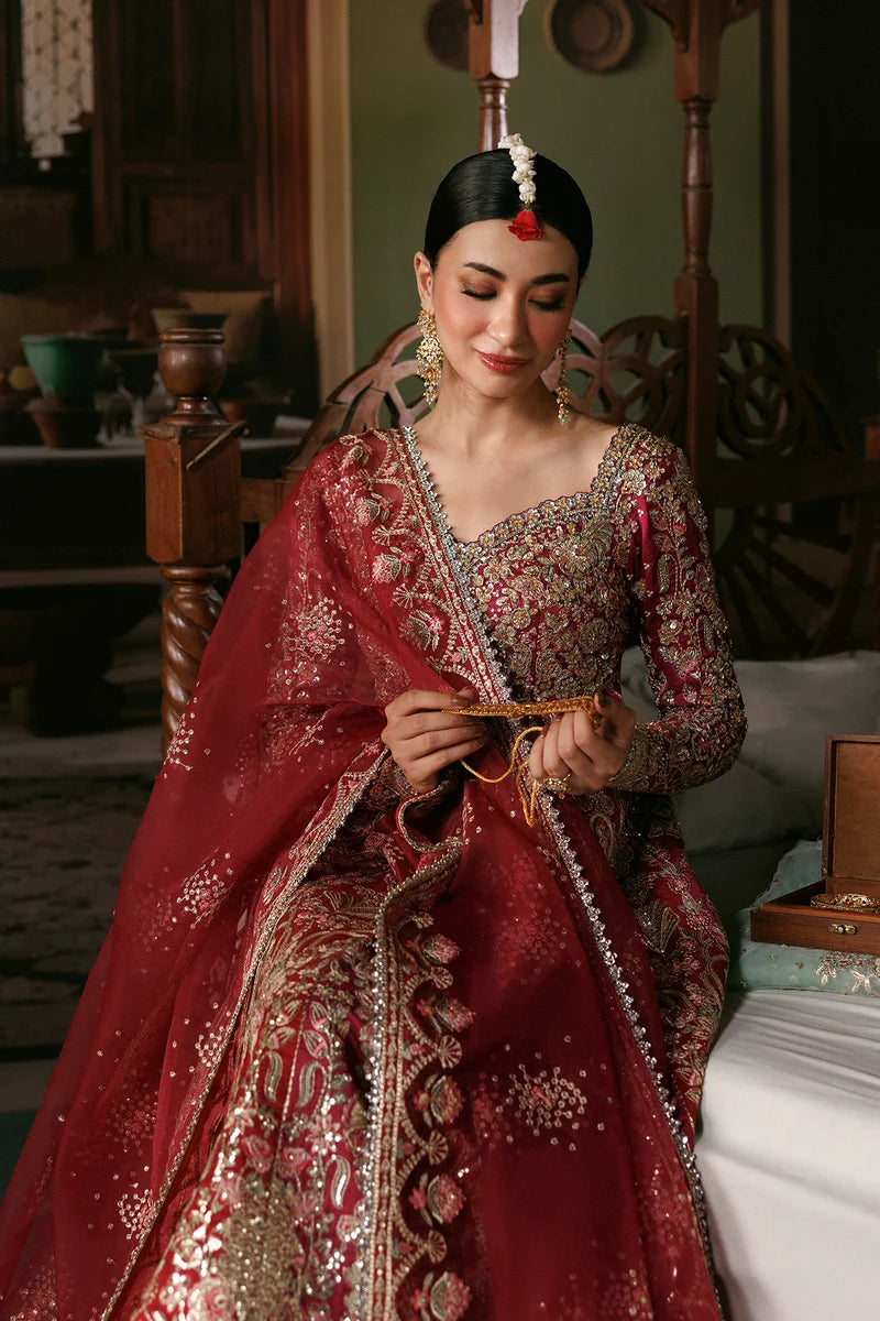 Shehnai by Afrozeh Unstitched Hand work Tissue Zari 3 Piece Suit AF26USW Virsa AFR-0160 - Wedding Collection
