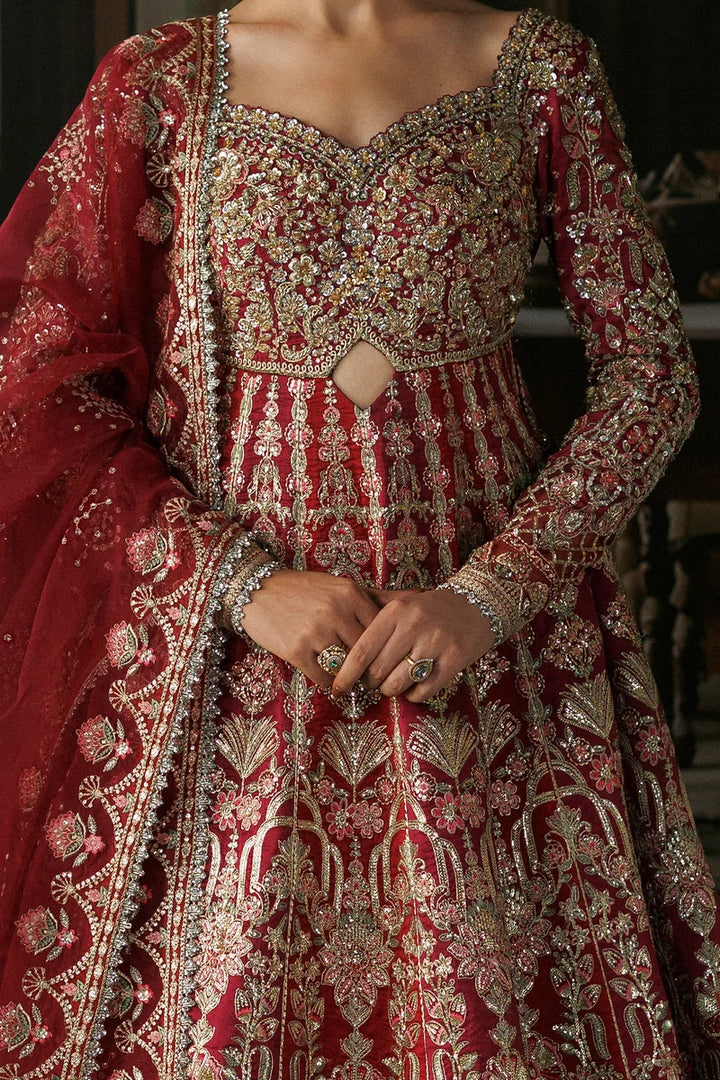 Shehnai by Afrozeh Unstitched Hand work Tissue Zari 3 Piece Suit AF26USW Virsa AFR-0160 - Wedding Collection