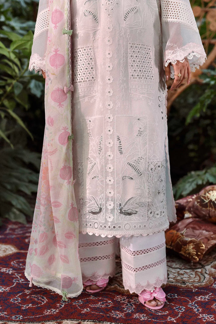 Sable Vogue Luxury Formals Unstitched Embroidered Swiss Voile 4 Piece Suit SL-03-26-V1 - Festive Collecion