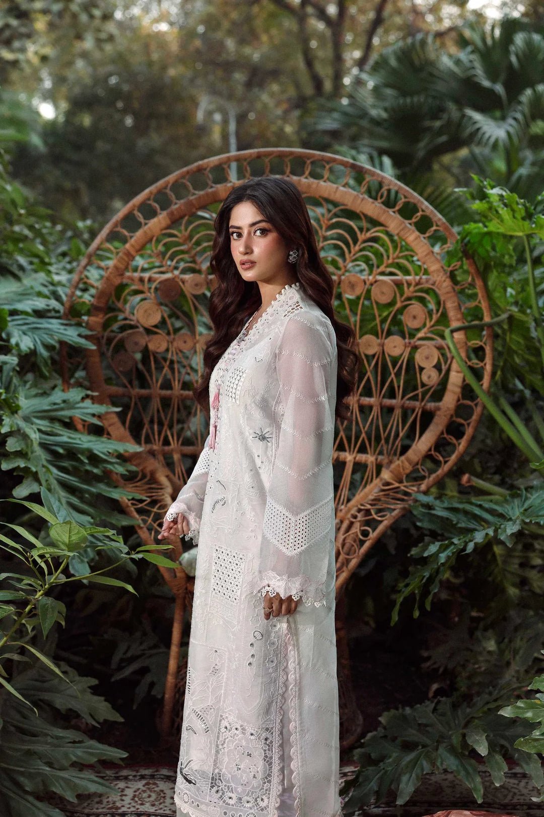 Sable Vogue Luxury Formals Unstitched Embroidered Swiss Voile 4 Piece Suit SL-03-26-V1 - Festive Collecion