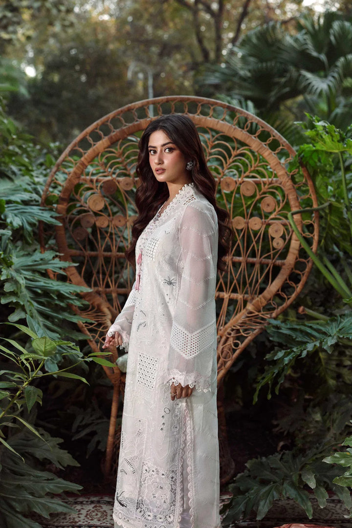 Sable Vogue Luxury Formals Unstitched Embroidered Swiss Voile 4 Piece Suit SL-03-26-V1 - Festive Collecion