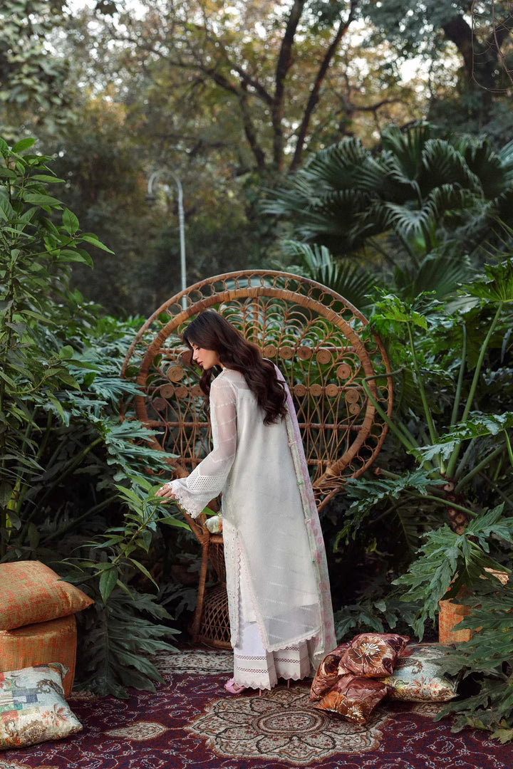 Sable Vogue Luxury Formals Unstitched Embroidered Swiss Voile 4 Piece Suit SL-03-26-V1 - Festive Collecion