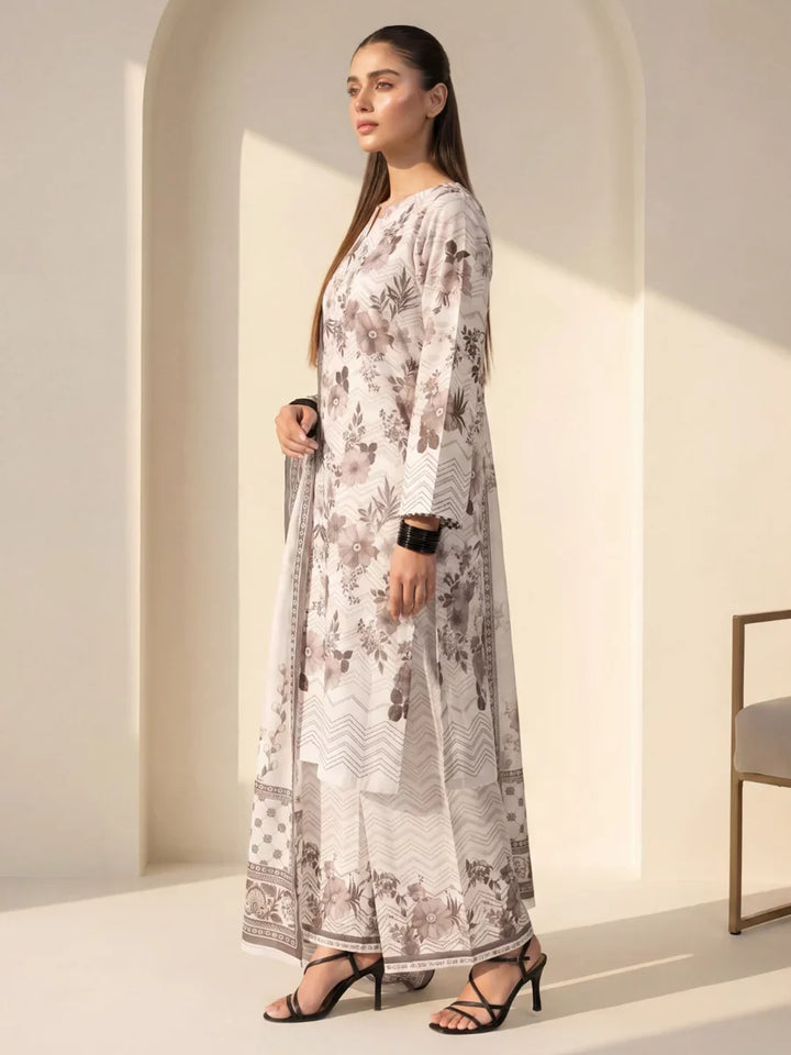 Salitex Unstitched Printed Lawn Silk 3 Piece Suit SUNS7ASI418 Casual Collection