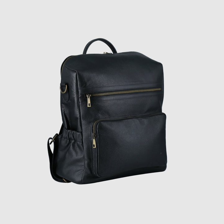 Lafanzo Unisex Leather Lunara Ladies Backpack Black - Accessories Collection