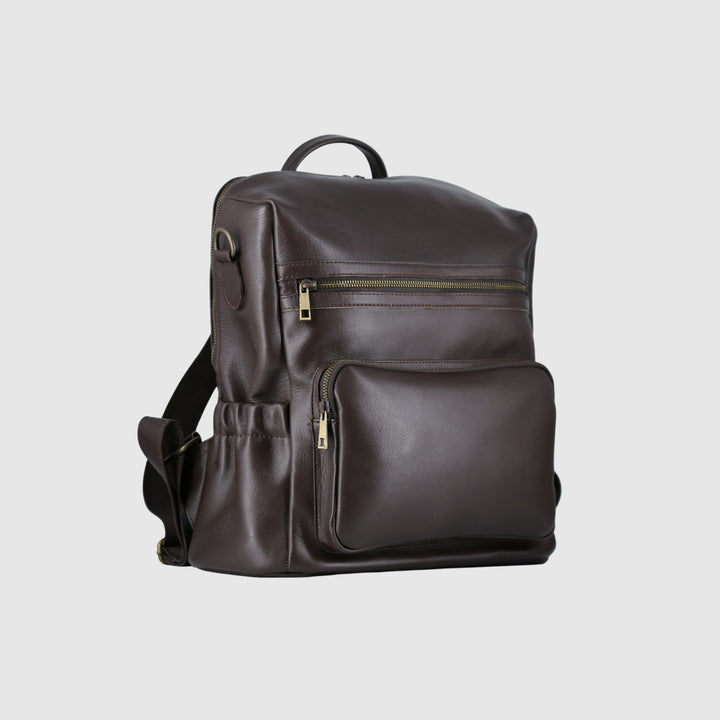 Lafanzo Unisex Leather Lunara Ladies Backpack Brown - Accessories Collection