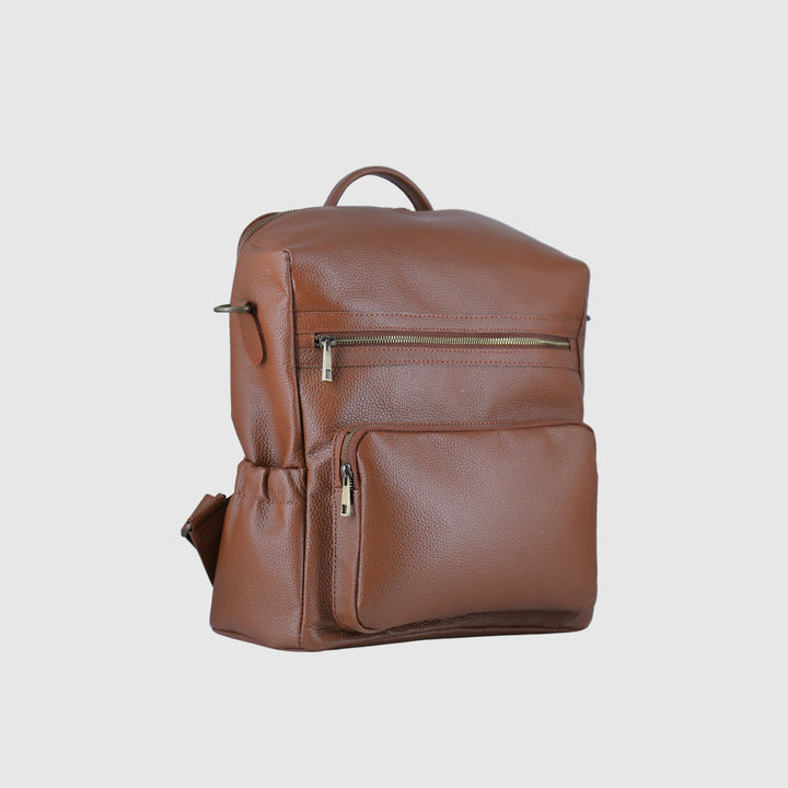 Lafanzo Unisex Leather Lunara Ladies Backpack Tan - Accessories Collection