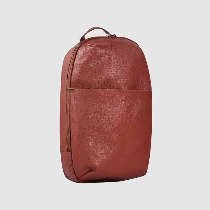 Lafanzo Unisex Leather Elite City Backpack Brick Red - Accessories Collection