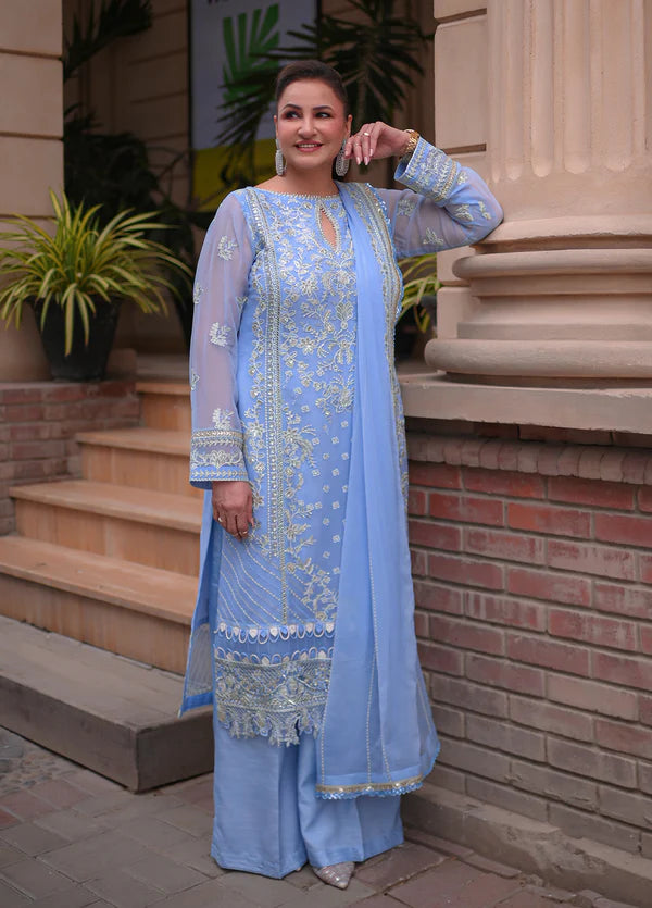 Sahane Embroidered Chiffon Suits Unstitched 3 Piece CT 25001 First Rain - Formals Collection