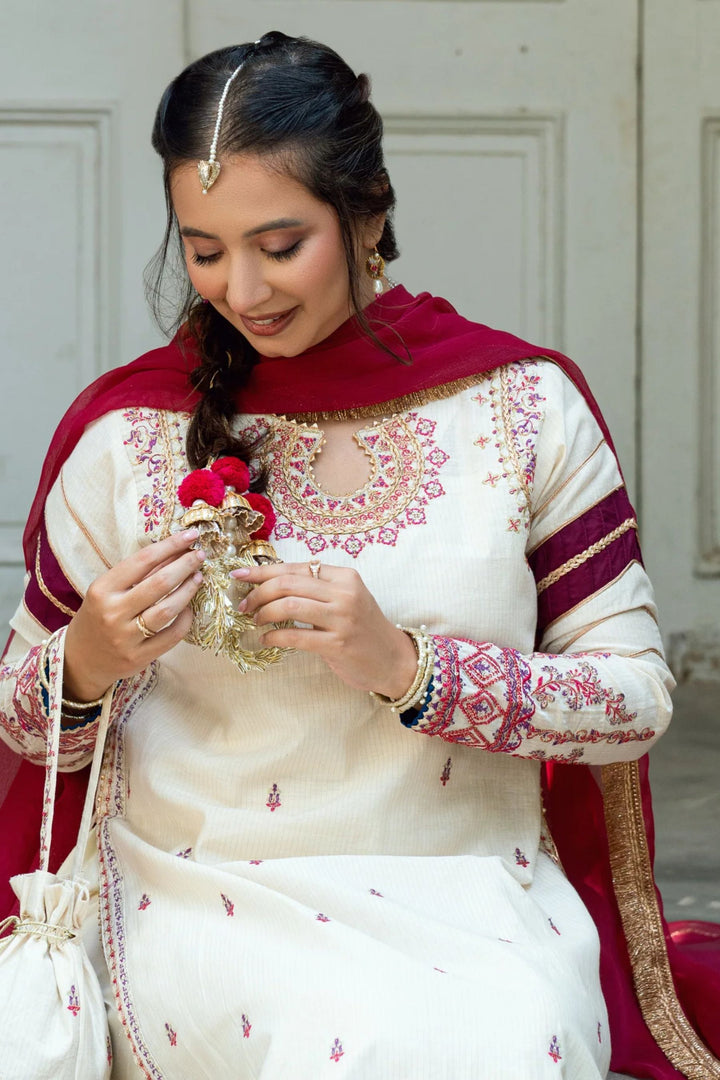 Omal by Komal Pret 3 Piece Cotton Susi Suit Dilkash - Festive Collection