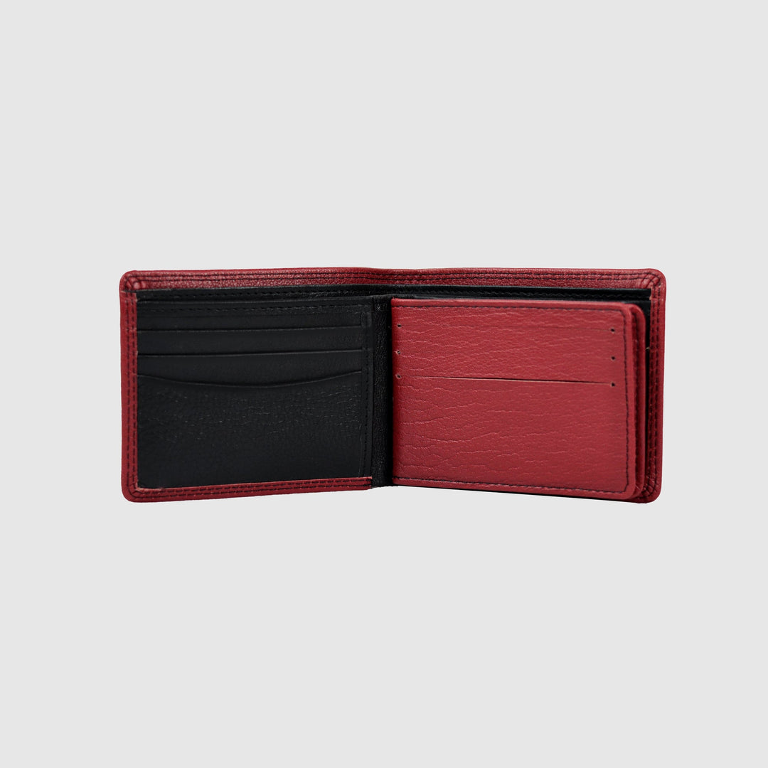 Lafanzo Unisex Leather LO Padded Wallet Red & Black - Accessories Collection