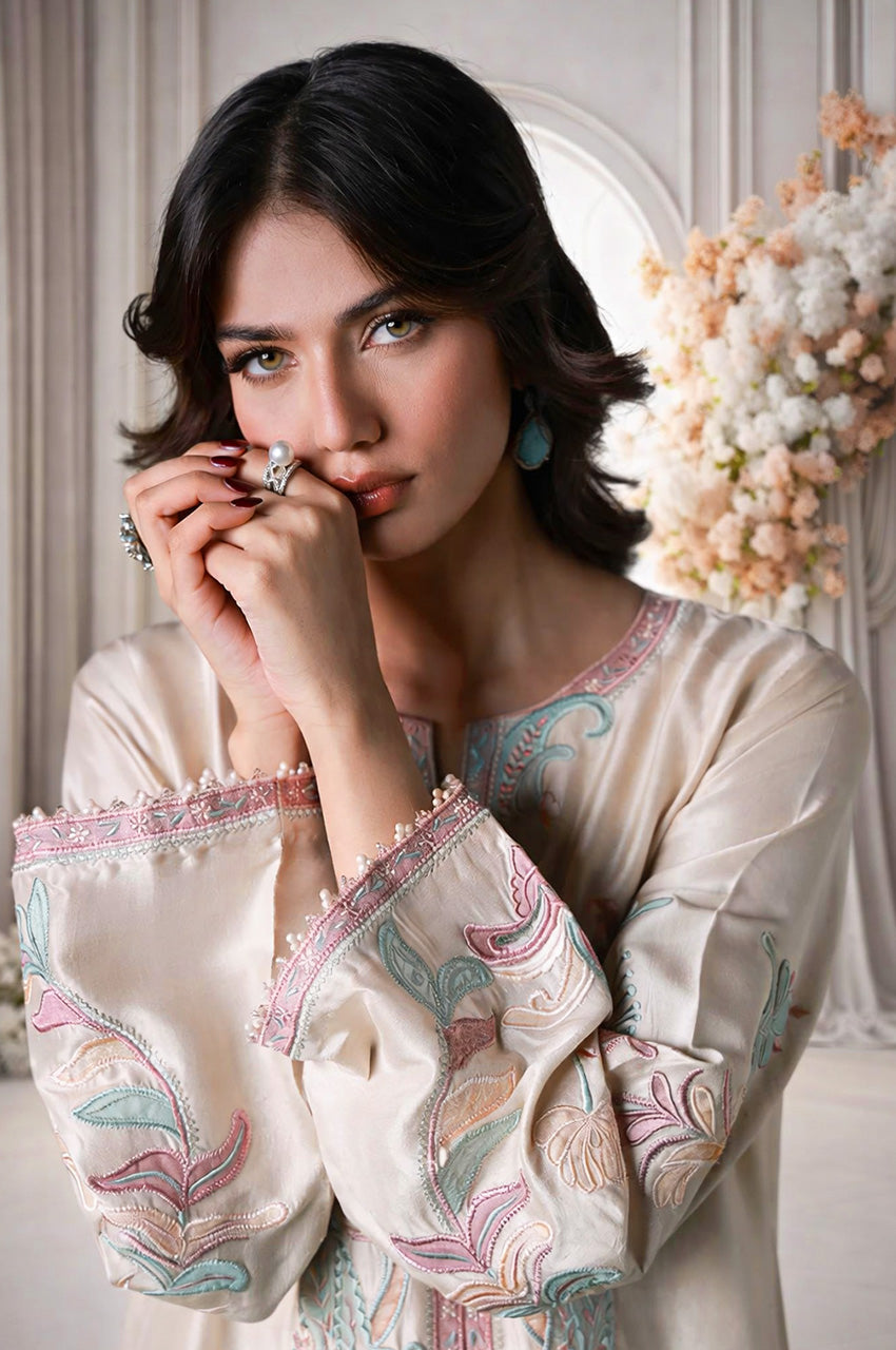 Mehr From Nizka By Nida Rehan RTW Embroidered Premium Silk 2 Piece Suit Ayrah - Festive Collection