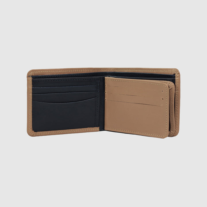 Lafanzo Unisex Leather LO Padded Wallet Beige & Blue - Accessories Collection