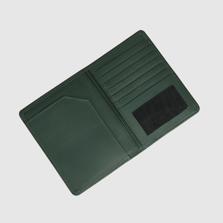 Lafanzo Unisex Leather Glenmore Passport Wallet Green - Accessories Collection
