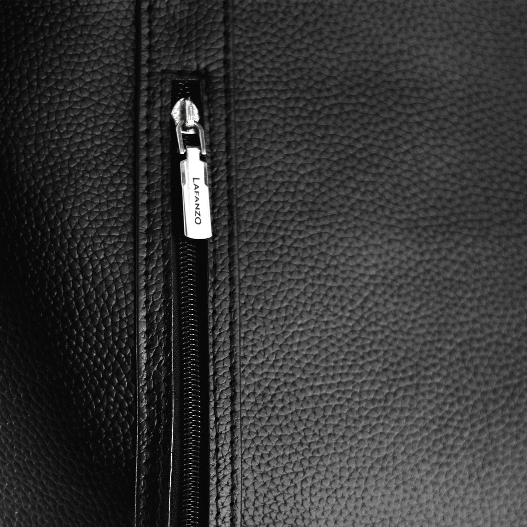 Lafanzo Unisex Leather Verla Tote Bag Black - Accessories Collection