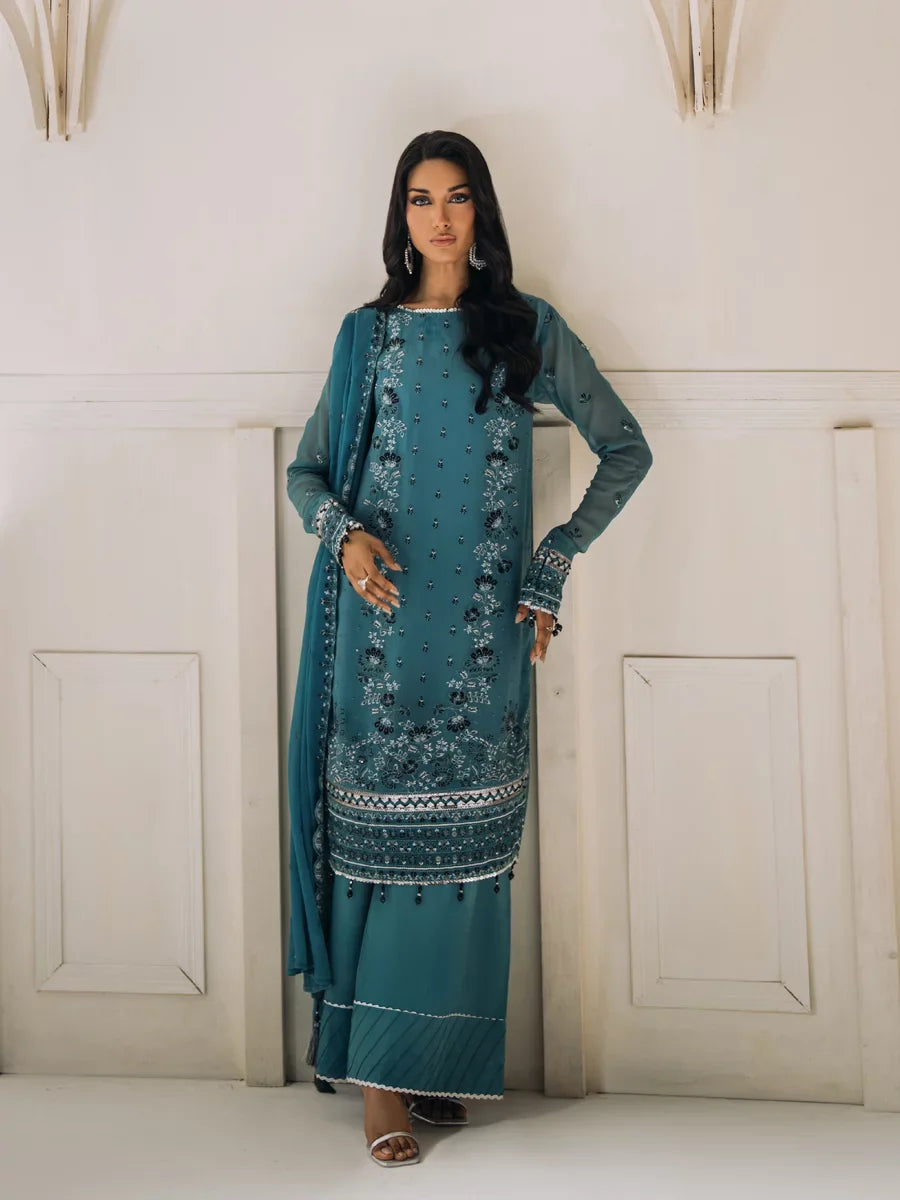 Salitex Unstitched Embroidered Chiffon 3 Piece Suit SUNS8CH514 Festive Collection