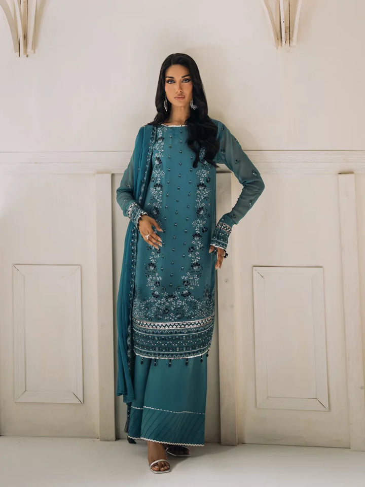 Salitex Unstitched Embroidered Chiffon 3 Piece Suit SUNS8CH514 Festive Collection