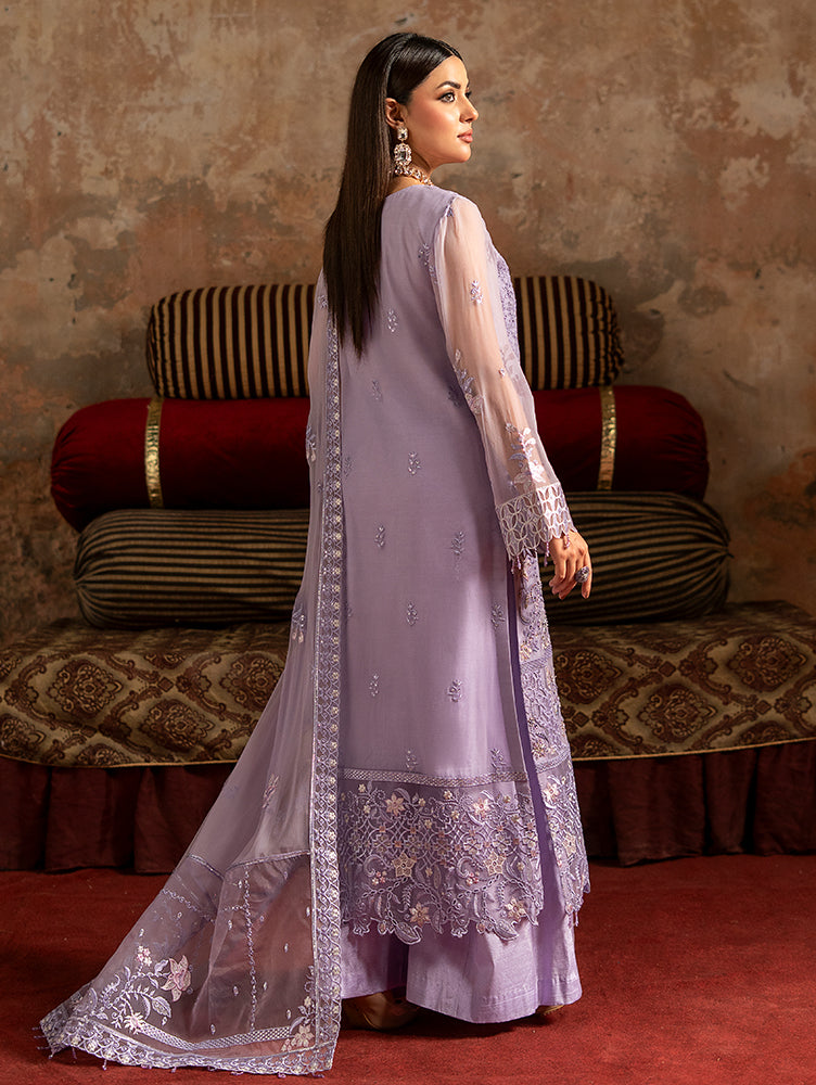 Zebtan Women Unstitched Embroidered Chiffon 3 Piece Suit ZQ-01 Festive Collection