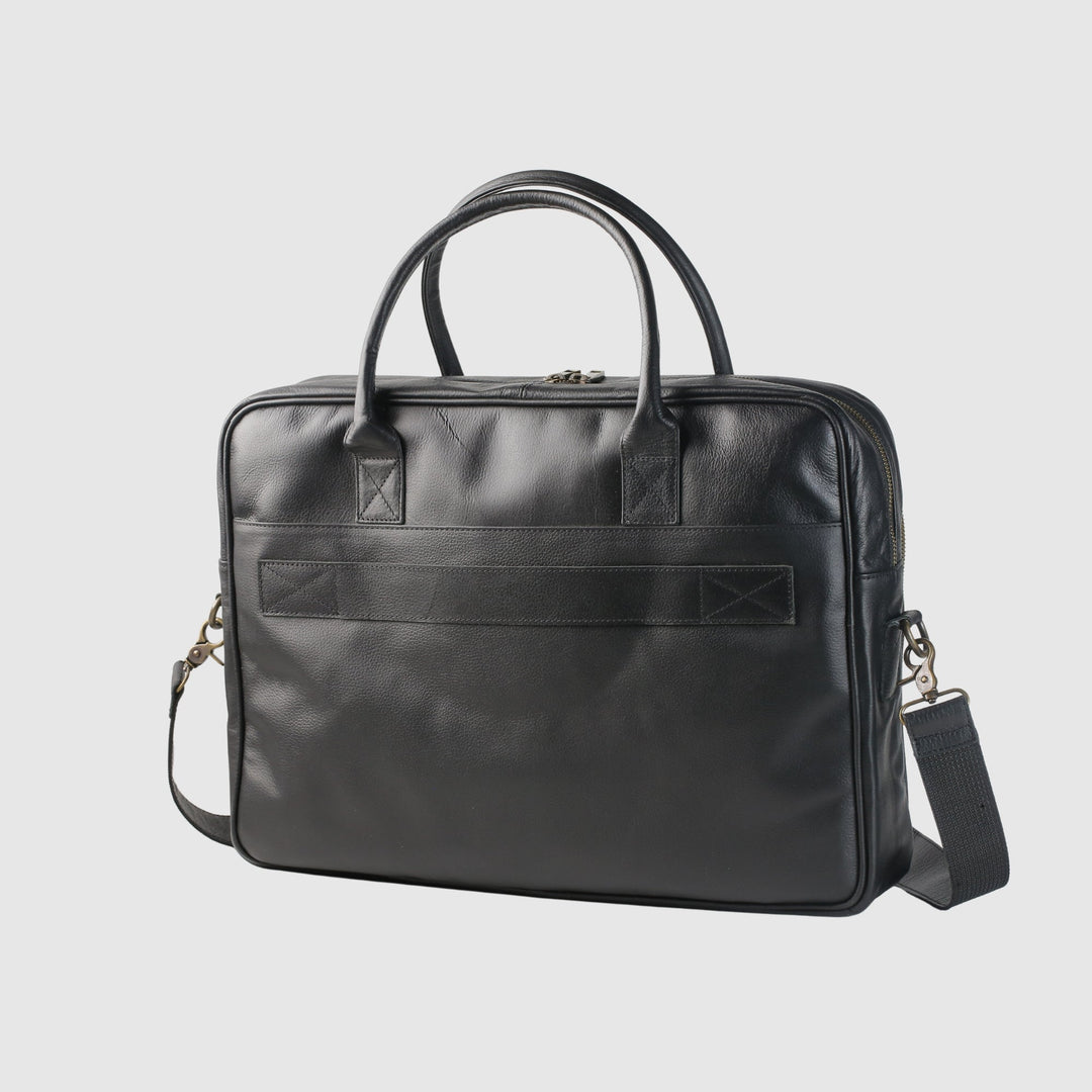 Lafanzo Unisex Leather Executive Laptop Bag Black - Accessories Collection