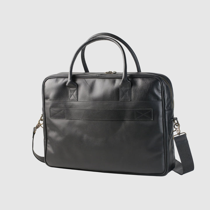 Lafanzo Unisex Leather Executive Laptop Bag Black - Accessories Collection