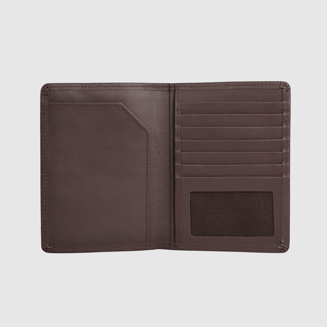 Lafanzo Unisex Leather Glenmore Passport Wallet Brown - Accessories Collection