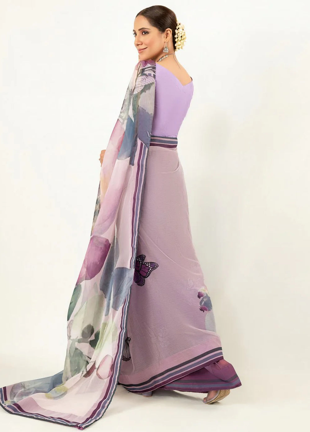 Imran Aftab RTW Printed Chiffon 3 Piece Suit IASC 04 - Festive Collection