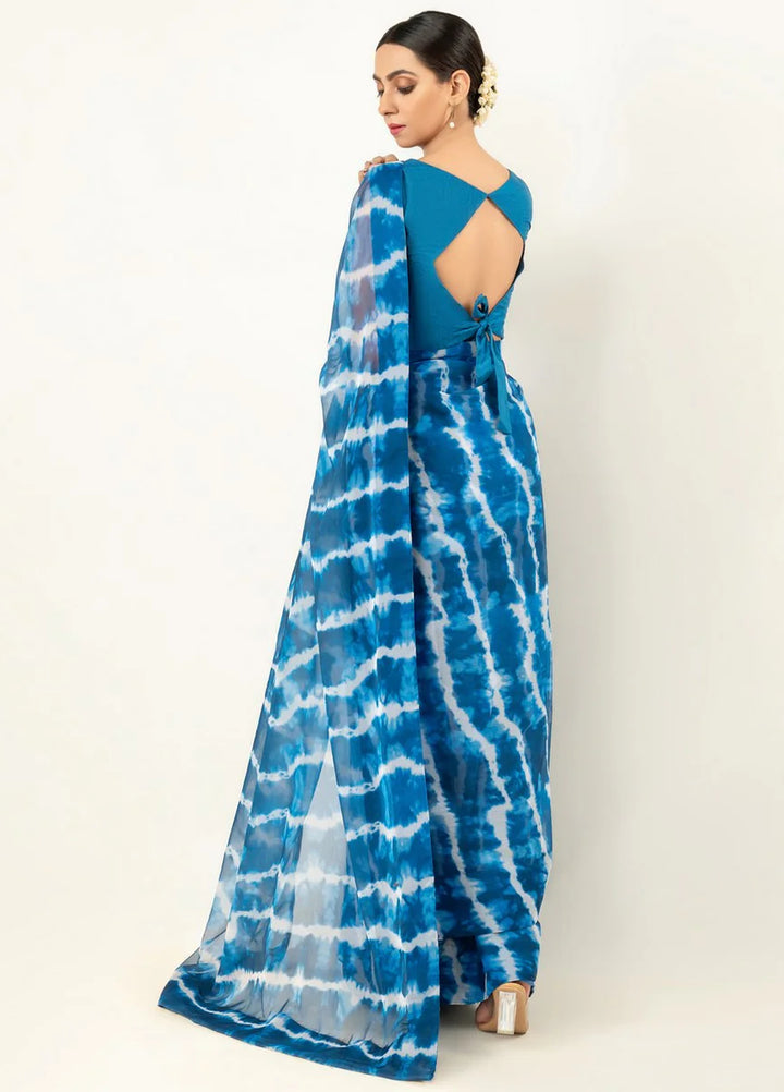 Imran Aftab RTW Printed Chiffon Saree Suit IASC 07 - Festive Collection