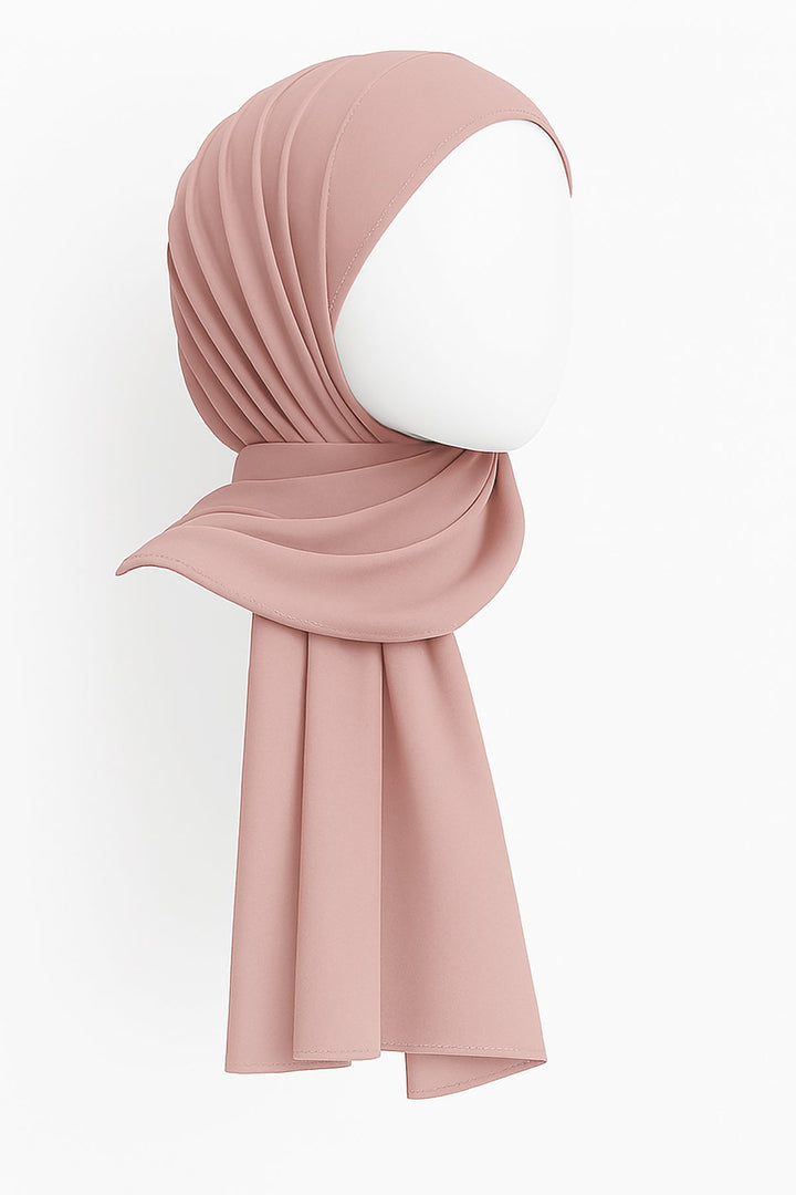Divinely Crafted Chiffon Solids Hijab 1 Piece Pink HJ-CHF-014 - Summer Collection