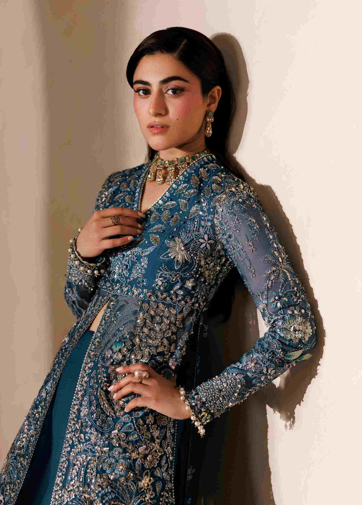 Sardinia Brides Unstitched Hand work Organza 4 Piece Suit SR26UB Sylvia 1805 - Wedding Collection