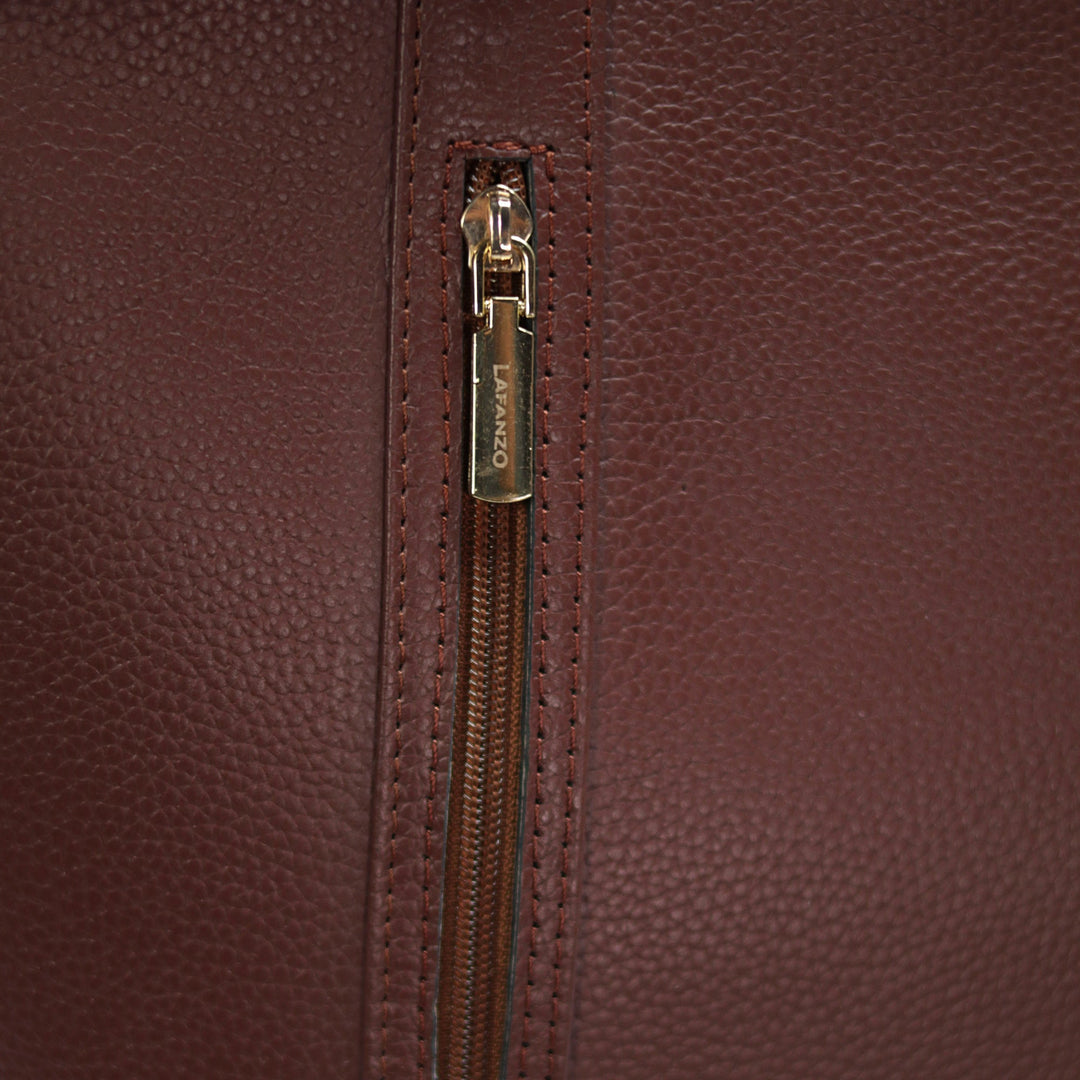 Lafanzo Unisex Leather Verla Tote Bag Chestnut - Accessories Collection